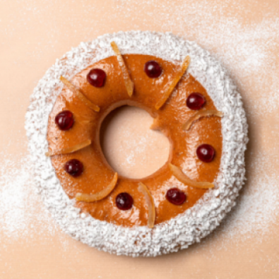 Brioche des Rois 6 pers décorée de fruits BIO*