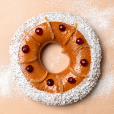 Brioche des Rois 6 pers décorée de fruits BIO* HMM