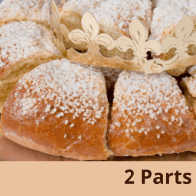 Brioche des rois au sucre (2 parts) BIO*