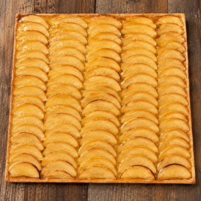 Tarte fine aux pommes format 4 parts BIO*
